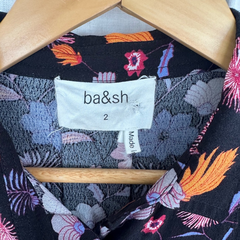 Ba&Sh, Beverly Hills: “Bomber Jacket”/ Blouse w/Tuxedo Trim. Chic & Light. Rare. - Picture 4 of 11